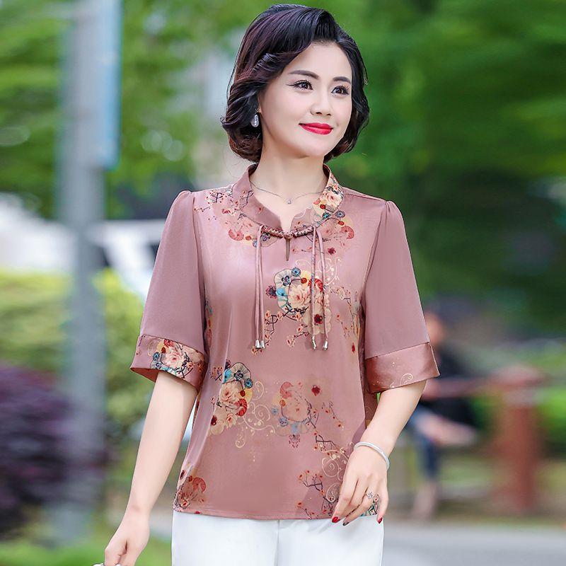 Женские рубашки с вышитым воротником-стойкой на пуговицах, блузки в этническом стиле, весна/лето, винтажные рубашки, топы