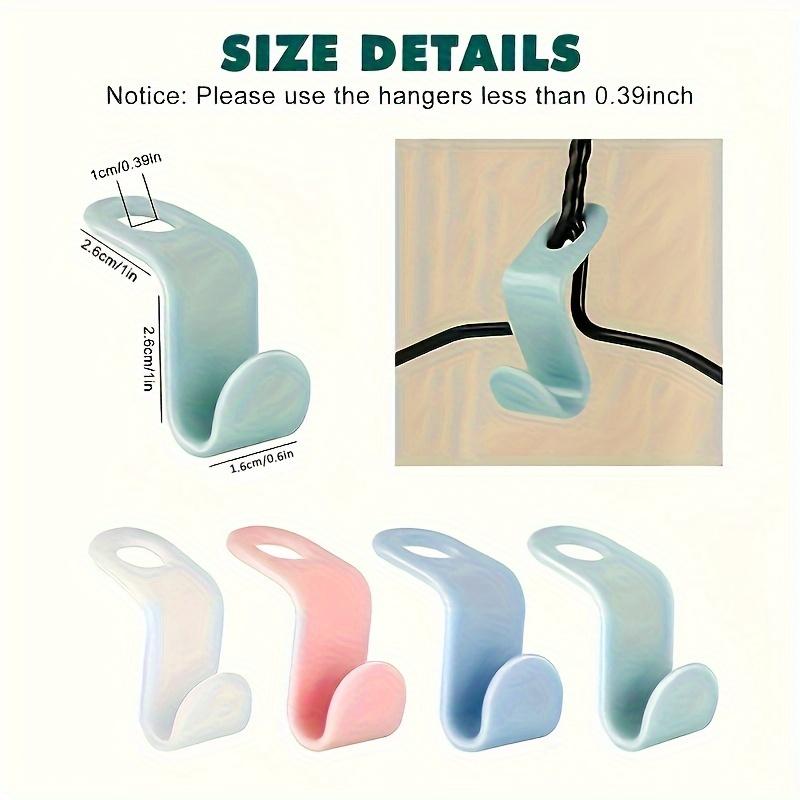 Innovative 50-Piece Foldable Plastic Hanger Hooks Set - Space-saving Box - Casual Style, Assorted Colors - Clothes Hooks, Hangers