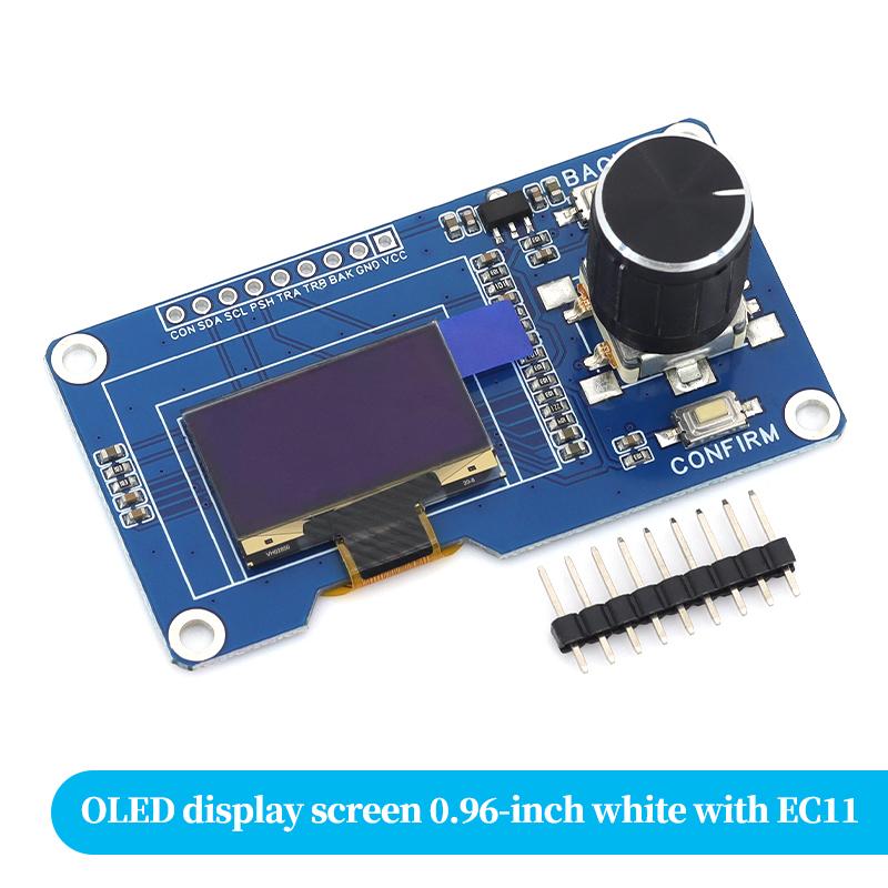 Белый OLED-дисплей 0,96/1,3 дюйма в сочетании с модулем поворотного энкодера EC11, интерфейс IIC, подходит для Arduino