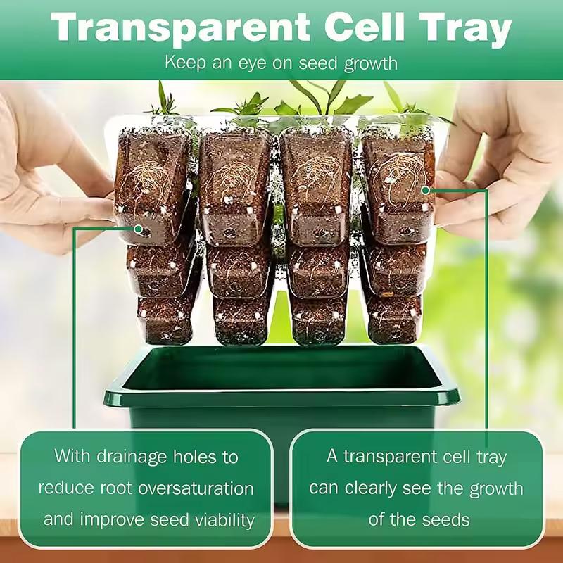 1/5 Упаковок Идеального Набора для Выращивания Рассады: Рассадные лотки и лампы полного спектра для роста растений для процветающего сада