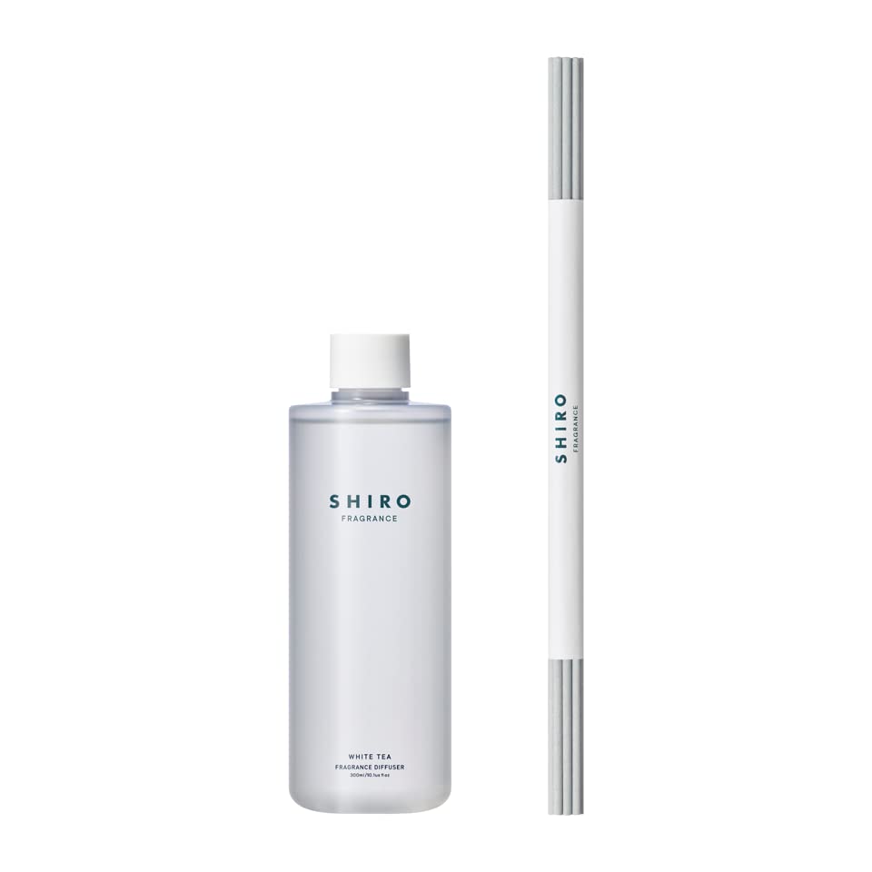 SHIRO White Tea Fragrance Diffuser Liquid (300mL approximately 3 months) Room (refill + sticks)