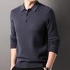 Hengyuanxiang Men's 100% Pure Wool Polo Collar Sweater