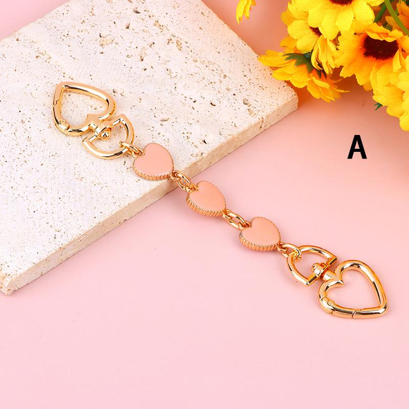 Bag Extension Chain Crossbody Heart-Shape Chain Strap Handbag Diy Hanging Buckle