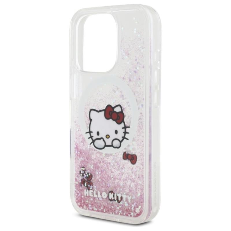 Hello Kitty Liquid Glitter Sweet Kitty Bows Magsafe - Etui Iphone 16 Pro (Biały)