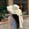 Sunshade sunscreen flower lace mesh vacation new sun hat sun hat hat seaside straw hat summer beach