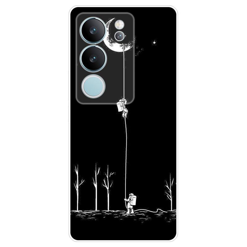 Для Vivo V29 Корпус Окрашенная задняя крышка из ТПУ Vivo V29 Мягкий силиконовый чехол