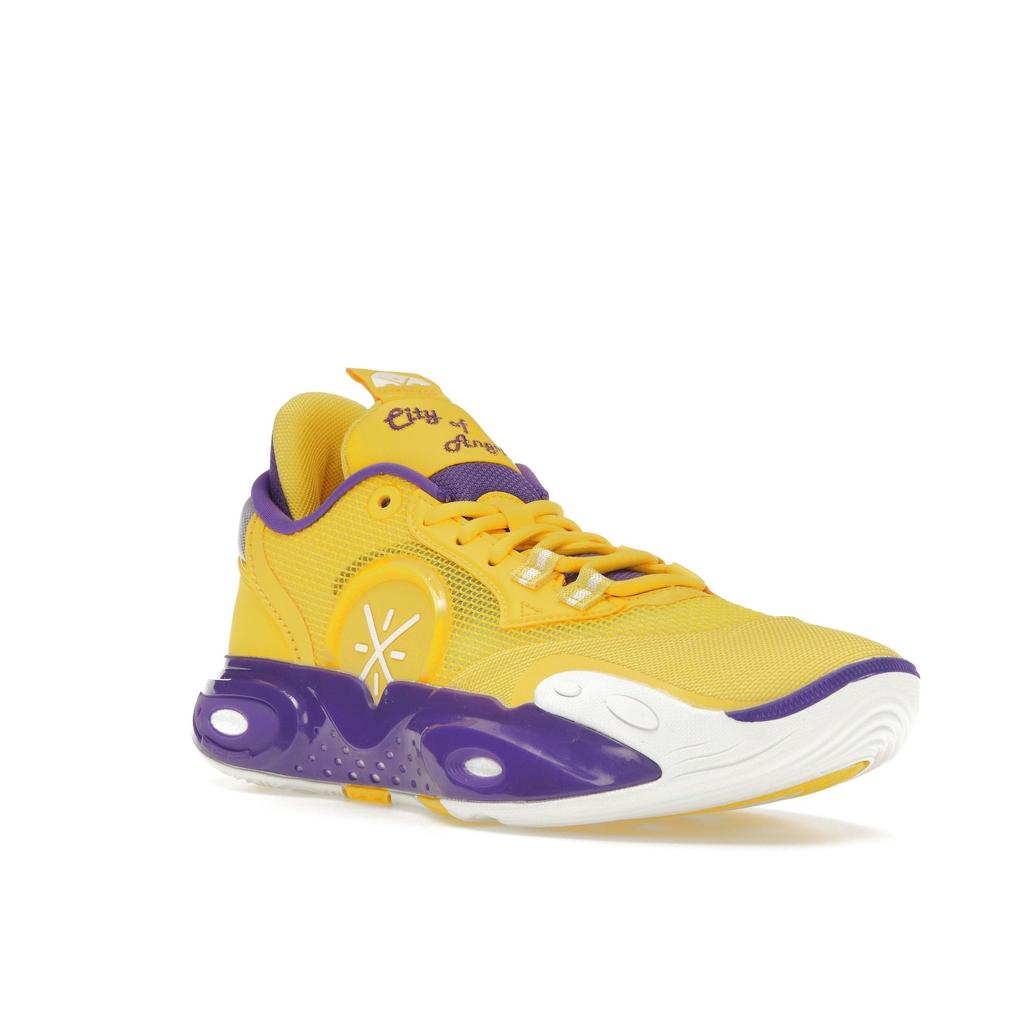Li-Ning Мужские кроссовки Wade All City 12 City of Angels желтый фиолетовый ABAU015-7