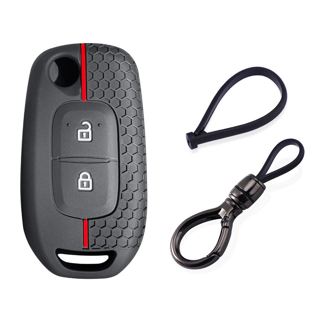 Силиконовый Чехол-Колпачок для Ключа для Renault Logan 2 Captur Sandero Stepway Duster 2019 2020 2-кнопочный Чехол для Автомобильного Ключа Автоаксессуары