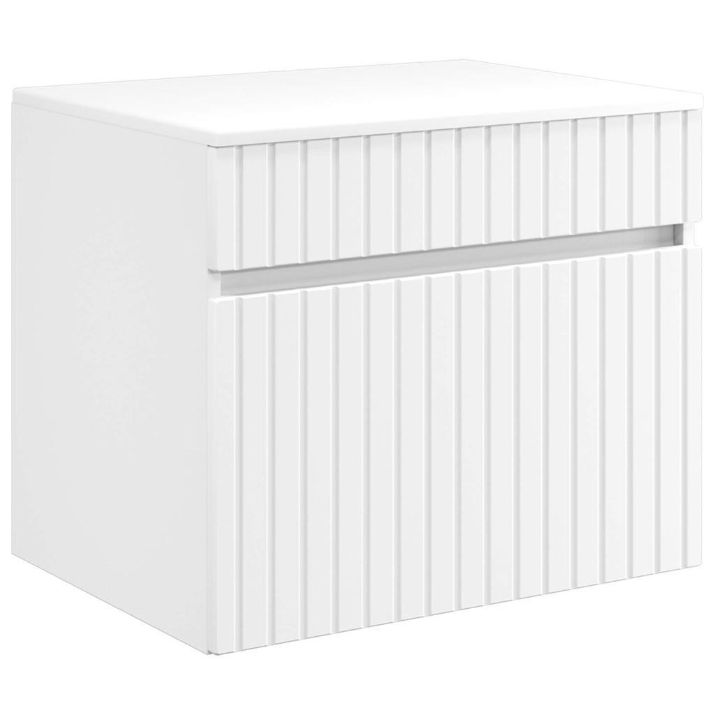 Bathroom Furniture Set White Engineered Wood