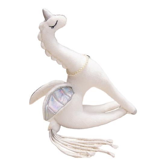 Плюшевая кукла Пегас 50см/70см Мягкая набивная игрушка для девочек Фэнтезийные крылья Ожерелье из искусственного жемчуга Милая плюшевая игрушка для младенца, малыша, детей Домашний декор