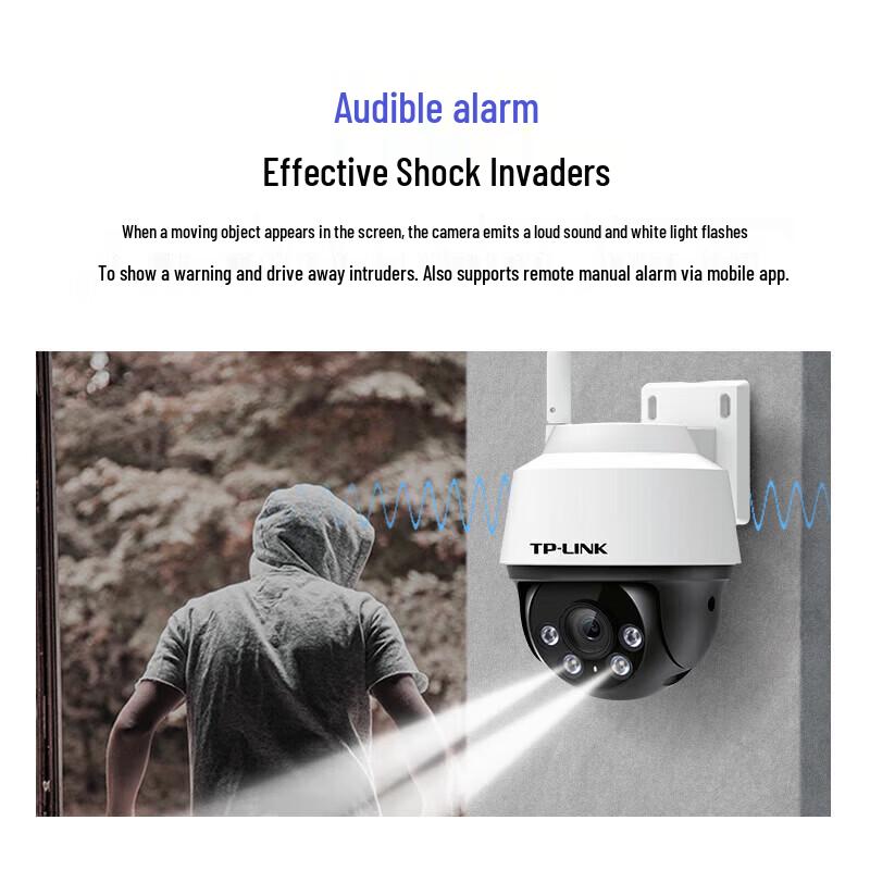 TP-LINK 8MP 4K WiFi 6 Outdoor PTZ Full-Color Night Vision Security Camera CN plug (adapter included)