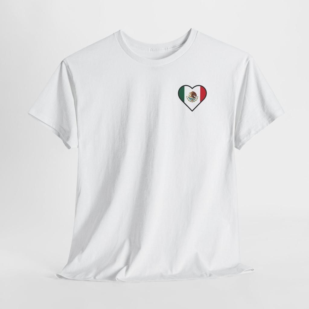 I Love Mexico Flag T-Shirt | Heart Mexican Flag Tee