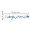 Rearview Mirror Decal Mirror Stickers for Cars I Love You Drive Safe Emblem Labels for Truck Bumper Vehicles Exterior Decor