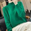 Thickened Half-high Neck Cardigan for Women In Autumn and Winter New Soft and Warm Cashmere Knitted Base Shirt Versatile Sweater