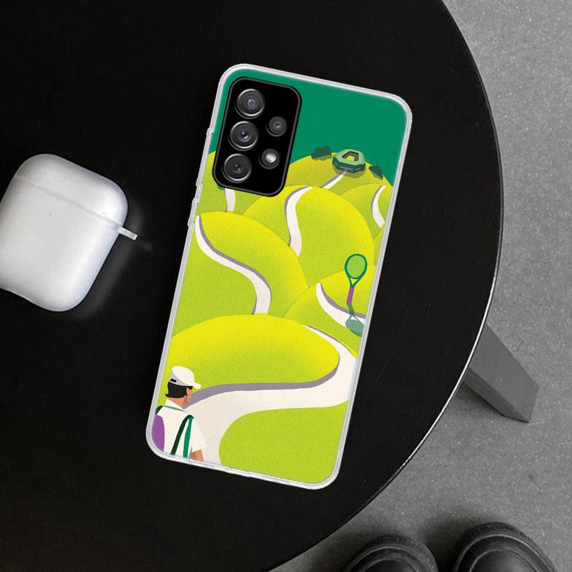 Tennis Sport Phone Case for Samsung Galaxy A17 A16 A26 A36 A56 A57 A37 A15 A25 A35 A55 A14 A24 A34 A54 A13 A23 A33 A53 Galaxy A1