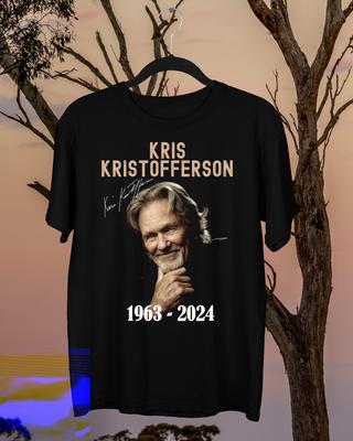 Kris Kristofferson Music Lover Cotton Black Full Size T Shirt For Men AG726 Unisex T-Shirt