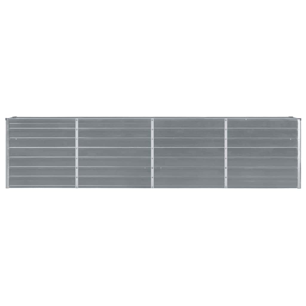 Raised Garden Bed 320 x 40 x 77 cm Galvanized Steel Gray