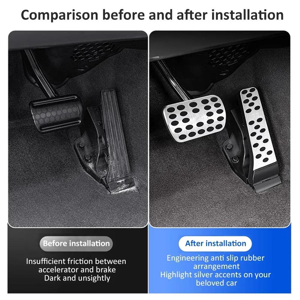 Для Renault Samsung SM6 2015 2016 2017 2018 2019 2020 2024 2024 Автомобильные педали тормоза Нескользящие накладки без сверления Аксессуары