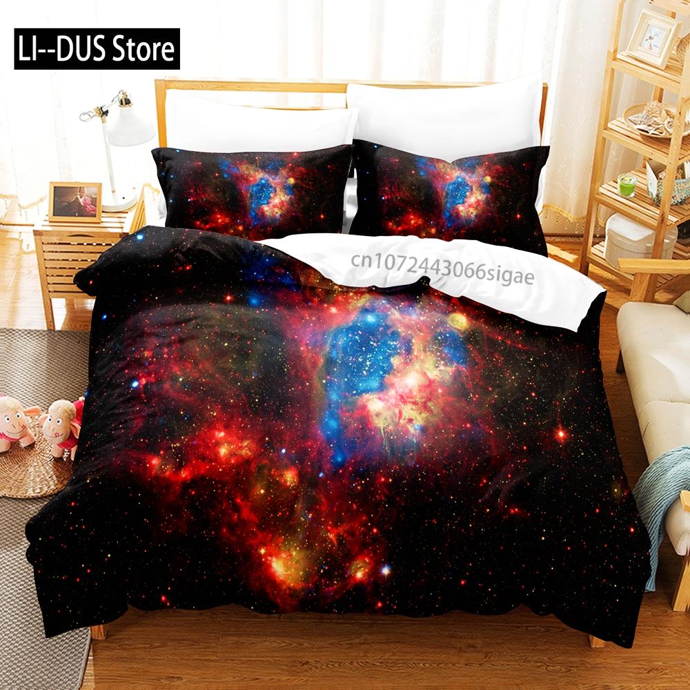 Comforter Universe Bedding Set Single Twin Full Queen King Size Starry Sky Bed Set Aldult Kid Bedroom s 3D Print 031