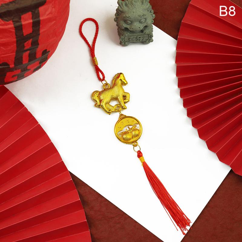 2026 год Лошади Декор Бонсай Намент Шарм Дерево Удачи Год Подвесные Украшения Кисточки Украшение для Автомобиля Праздник Весны Вечеринка