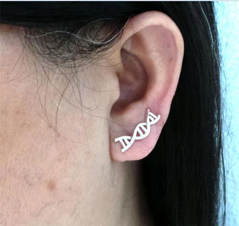 Oly2u Serotonin Molecule Ear Climbers Earing Chemistry Structure Ear Crawler Pendients Geometric Earrings for Women Girl