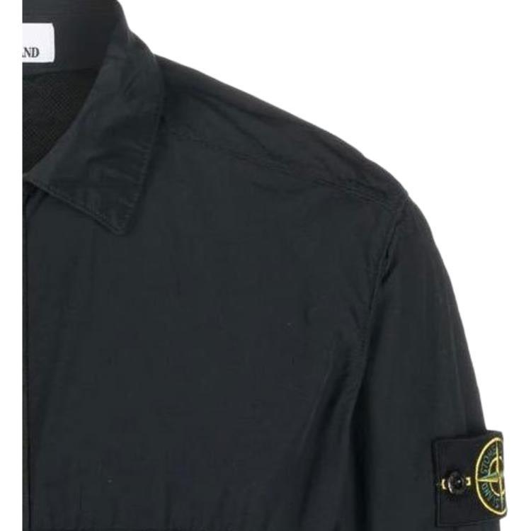 STONE ISLAND Garment Dyed Naslan Light Overshirt 'Black' Men's 771510303-V0029