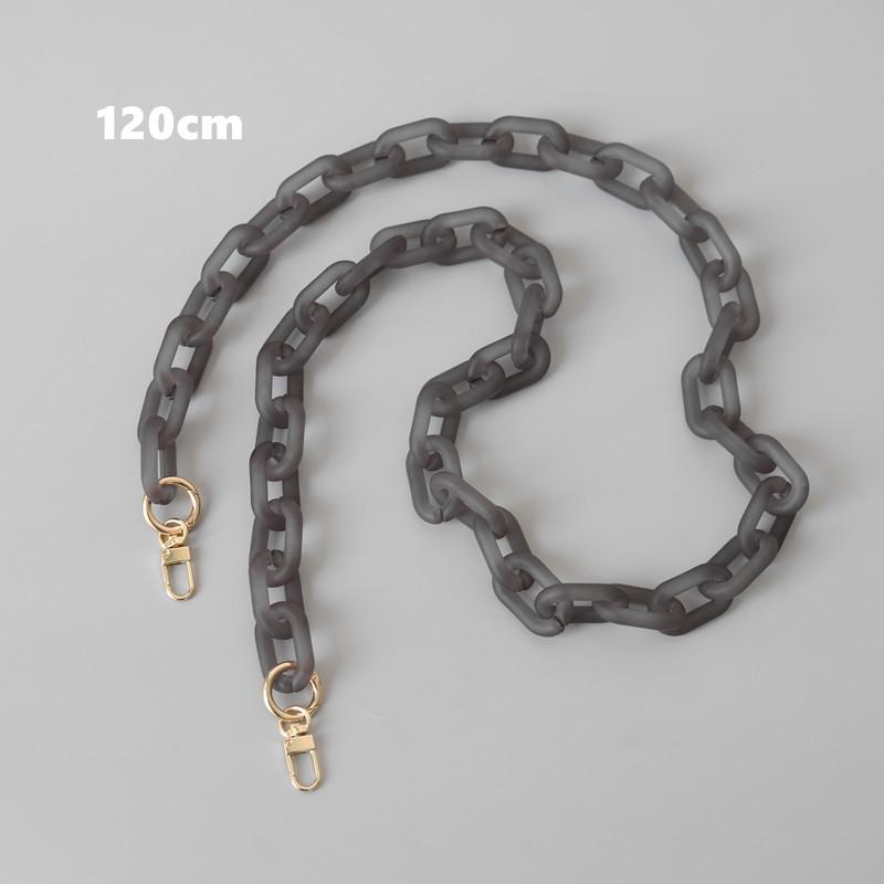 New Fashion Woman Bag Accessory Detachable Parts Replacement Chain Grey Resin Luxury Strap Women Acrylic Shoulder Handle Chain