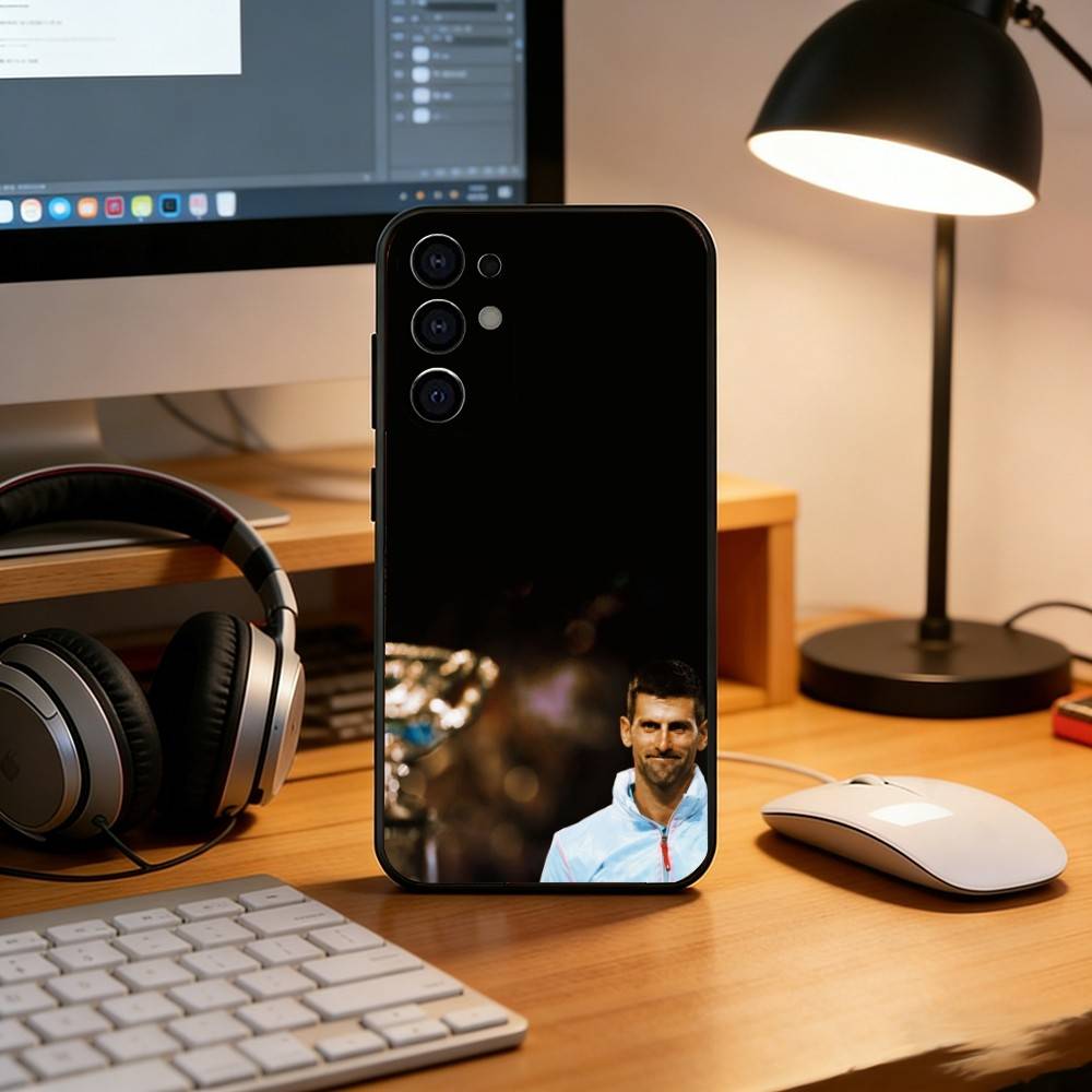 Novak Djokovic Phone Case For Samsung S25,S24,S21,S22,S23,S30,Ultra,S20,Plus,Fe,Lite,Note,10,Black Cover
