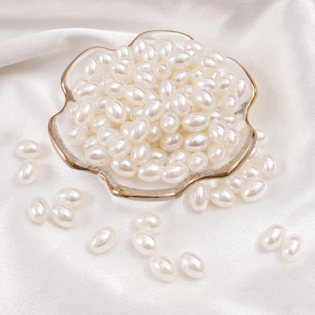 50-100 шт. высокоглянцевые бусины из АБС-пластика с жемчугом и интервалом для самостоятельного изготовления ювелирных изделий из браслета и ожерелья