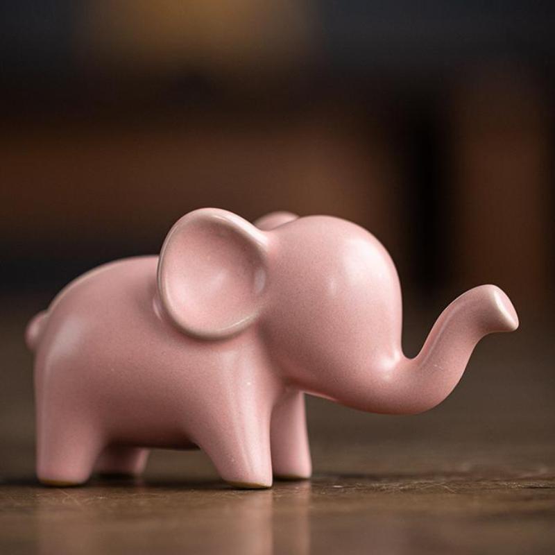 Слоны Керамические Поделки Фигурки, Современные Художественные Украшения, Животные Фэн-шуй, Домашний Интерьер, Аксессуары для Декора Офиса