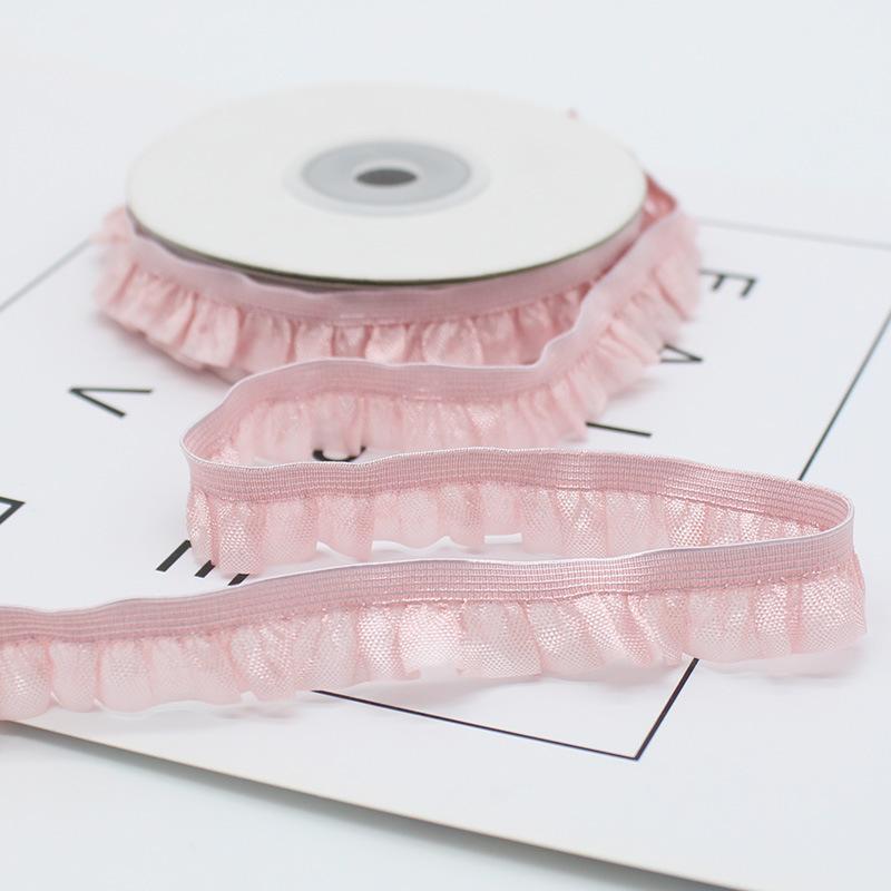 Bluebird 15Mm Unilateral Fungus Lace Webbing Wrinkled Elastic Belt Ruffle Edge Elastic Band Baby Clothes Pet Clothes