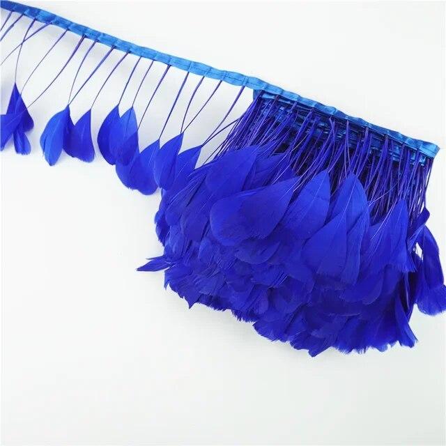 2Meters Goose Feather Trim Ribbon Tape Crafts Fringe Tassel Feathers Artificial Decorations Wedding Handicraft Accessories Decor