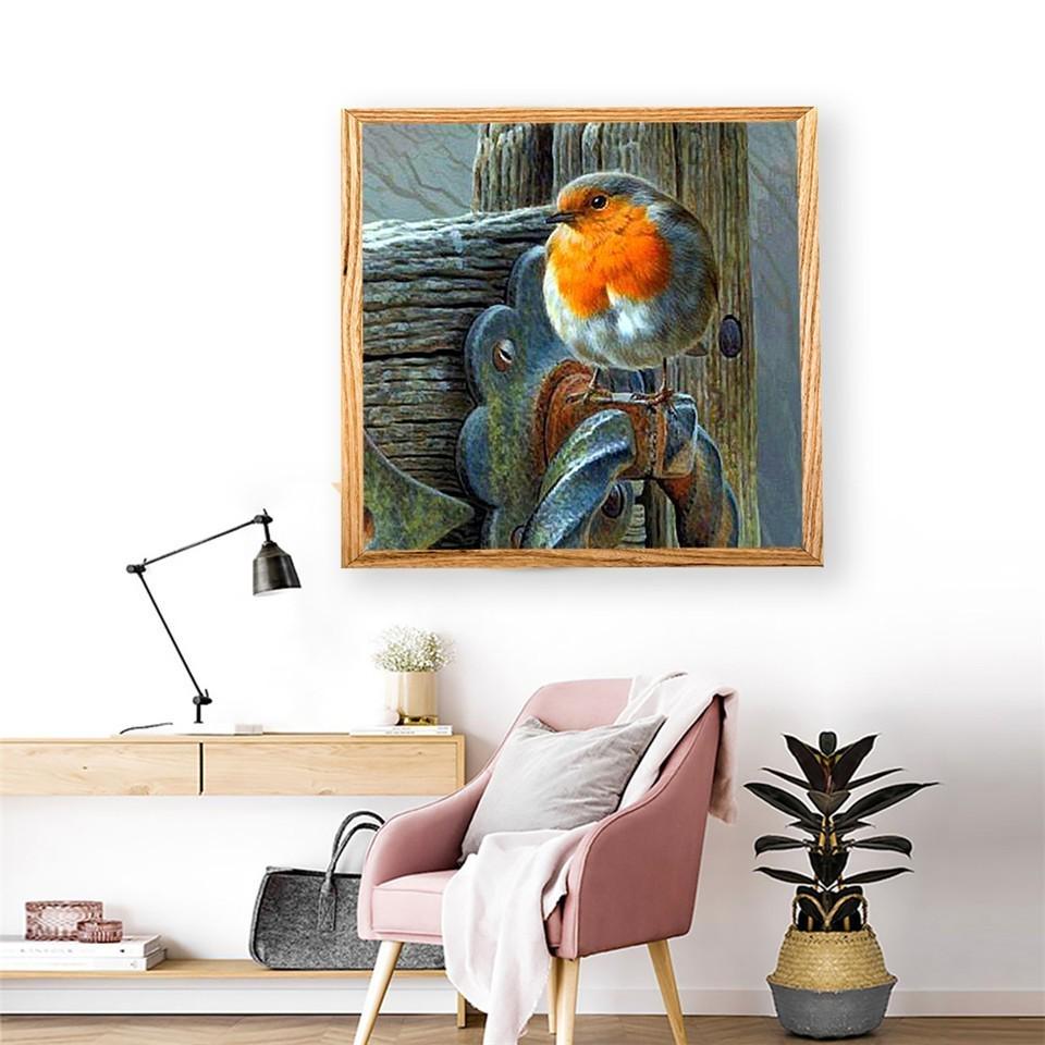 Picture Of Rhinestones Animal 5D DIY Diamond Painting Full Round Diamond Embroidery