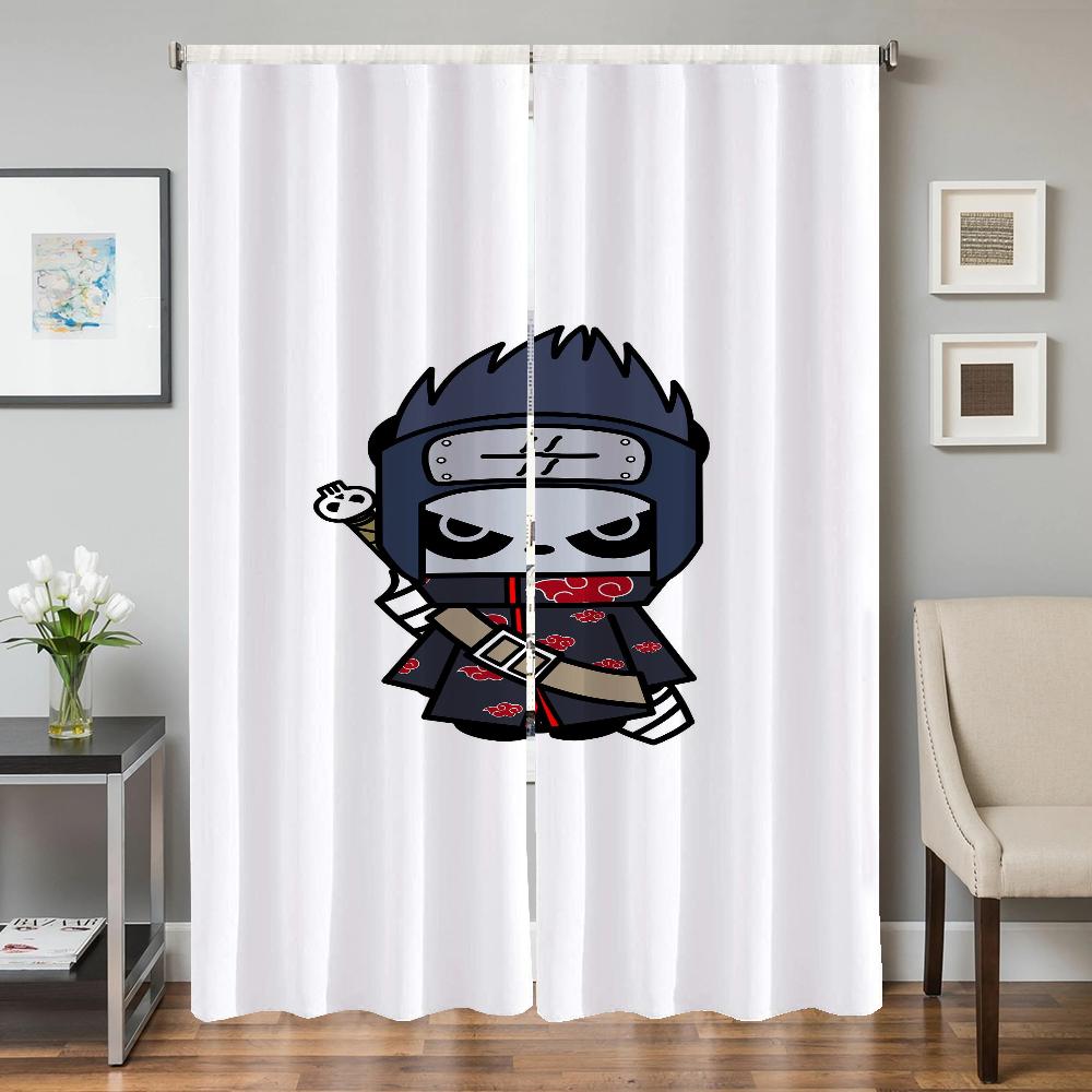 Домашний интерьер Кухня Шторы для гостиной 2 шт. Плотные шторы Дверная штора Наруто Спальня Украшение Разделительная перегородка Тень