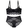 Lace Push-Up Underwear Set for Women - Comfortably Minimizes Large Breasts