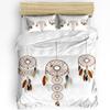 Dream Catcher Grey Feather Retro Art 3Pcs Bedding Set For Bedroom Double Bed Home Textile Duvet Cover Quilt Cover Pillowcase