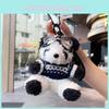 Colorful Charming Jinnew Knitted Sweater Pilot Panda Plush Keyring For Key Accessories