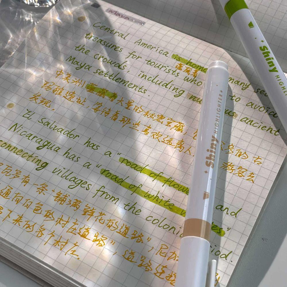 5PCS Plastic Draw Doodle Pens Colorful Shiny Fluorescent Pen Marking Pen  School Office Supplies