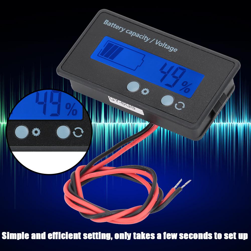 GY6GS PCB HTN Водонепроницаемый индикатор емкости аккумулятора ЖК-дисплей 1284 В Синий