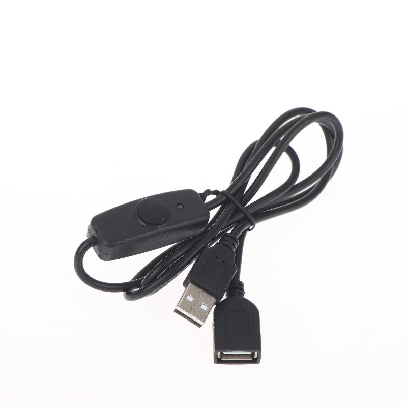 1 шт. USB-удлинитель с выключателем и светодиодным индикатором для Raspberry Pi, ПК, USB-вентилятора, светодиодной лампы, для синхронизации данных, USB 2.0 удлинительный шнур