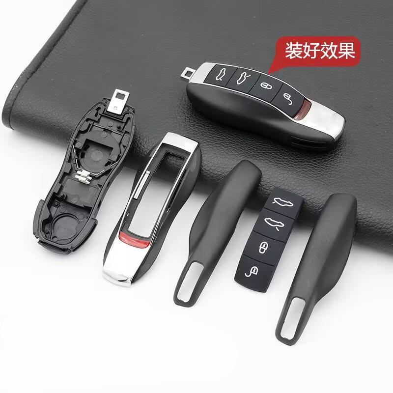 AABKT1 Smart Remote Key Shell Case For Porsche 718 911 Panamera Cayenne 2017 2018 2019 2020 Porsche 3 Button Fob Keyless Key Cover