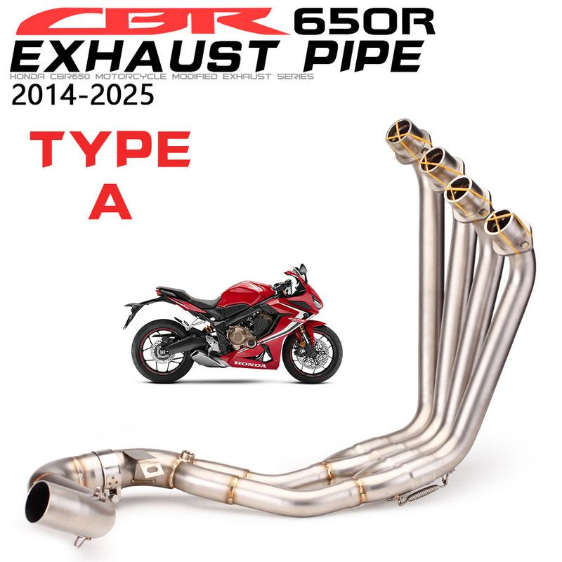 For HONDA CBR650R CB650R CBR650F CB650F 2014-2025 Motorcycle Exhaust Stainless Titanium Alloy Escape Front Link Pipe 51mm