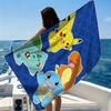 Модное пляжное полотенце с принтом Pokemon, Мягкое, из микрофибры, Легкое, Быстросохнущее, Большого размера для путешествий, кемпинга, Полотенце с Пикачу и декором для детей