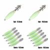 1/5PCS Noctilucent Jigs Luminous Squid Hook Wood Shrimp Lures Fishing Tackle Octopus Bait