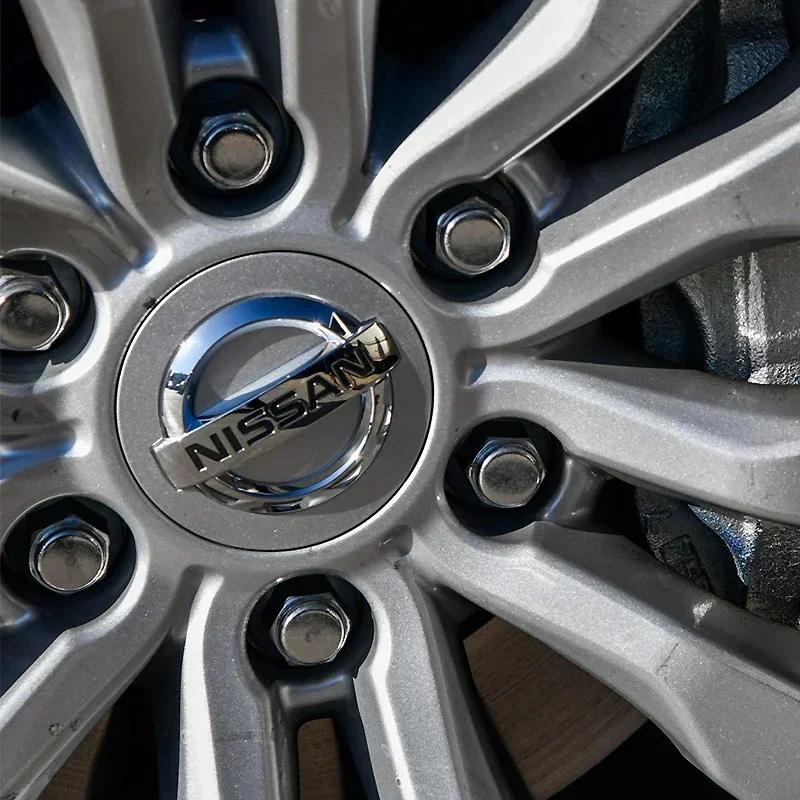 2025 For Nissan 4pcs 54mm 60mm Car Wheel Hub Center Caps Rim Cover Badge Emblem Exterior Styling For Nissan J10 Trail Tiida Tean