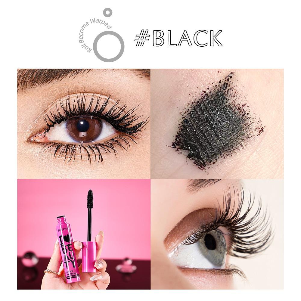 Четыре цвета туши для ресниц Водостойкая и плотная удлиненная тушь для ресниц Большая емкость Подкручивающая тушь для ресниц Сценический макияж Sensation