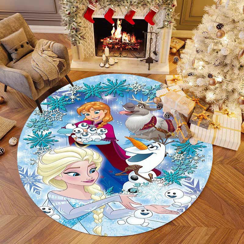 Elsa Print Round Rugs in 5 Sizes, Suitable for Decorating Living Rooms, Bedrooms, Tables, Chairs, Sofas, Etc.