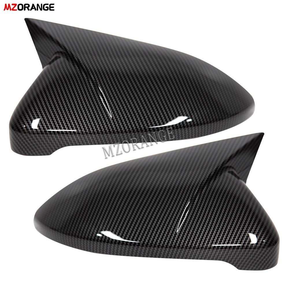 Крышка зеркала с боковым крылом для VW Golf MK7 MK7.5 R GTI GTD 2014 2015-крышки зеркала заднего вида, корпус автомобиля в стиле OX Horn