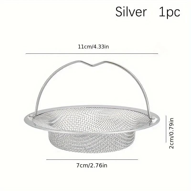 1pc Kitchen Sink Strainer W/Handle, RV Kitchen Sink, Sink Waste Strainer, Stainless Steel Sink Dishwasher Hopper, Restaurant Sin
