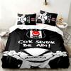 Комплект из 3 предметов Beşiktaş JK Идеально подходит для спальни Удобный комплект постельного белья включает пододеяльник и две наволочки Идеальный подарок на день рождения или Рождество